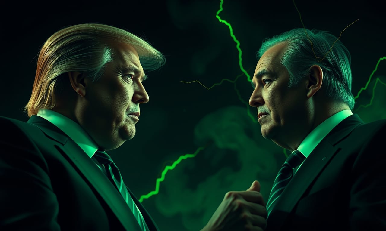 Trump-Powell Feud Sparks Chaos: Bitcoin Up 1% as Markets Tank